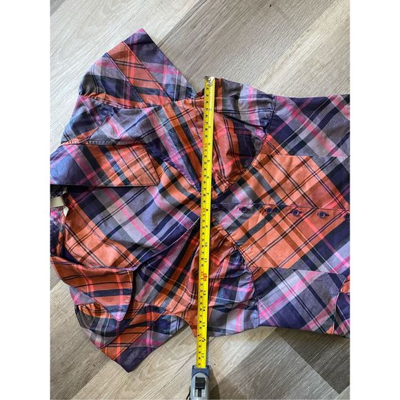 Ted Baker Chintz Finish Check Shirt Dress Side Pockets Size 2 - Picture 13 of 16